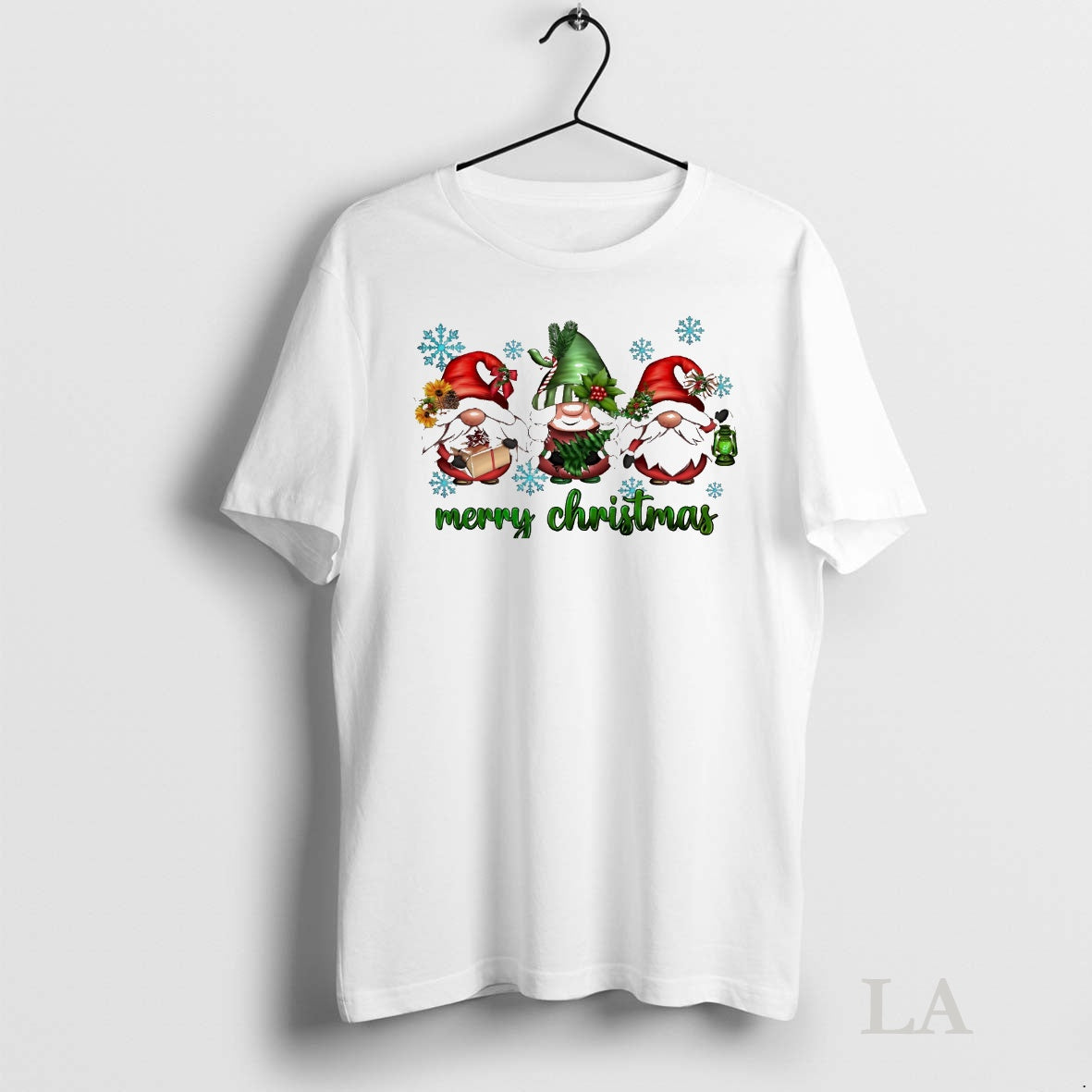 Original Merry Christmas Green And Red Gnomes Winter