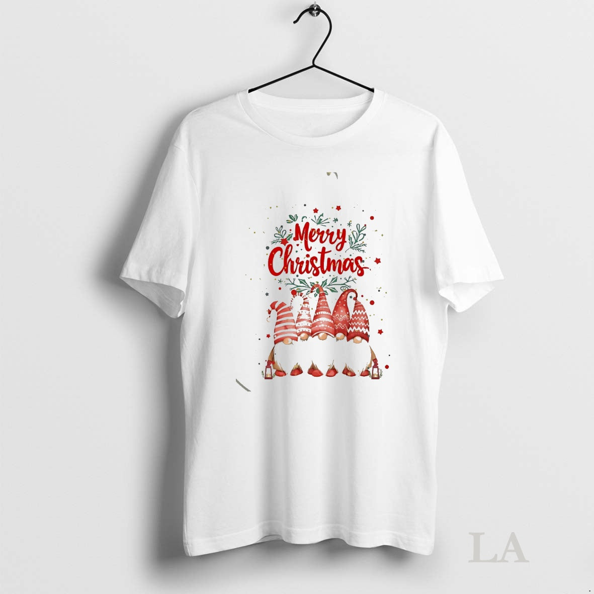 Original Merry Christmas Red Hat Gnomes Holiday