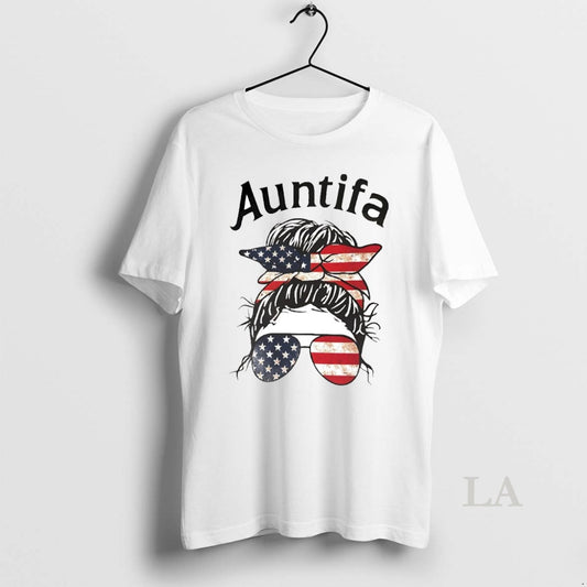 Original Messy Bun Auntifa American Flag