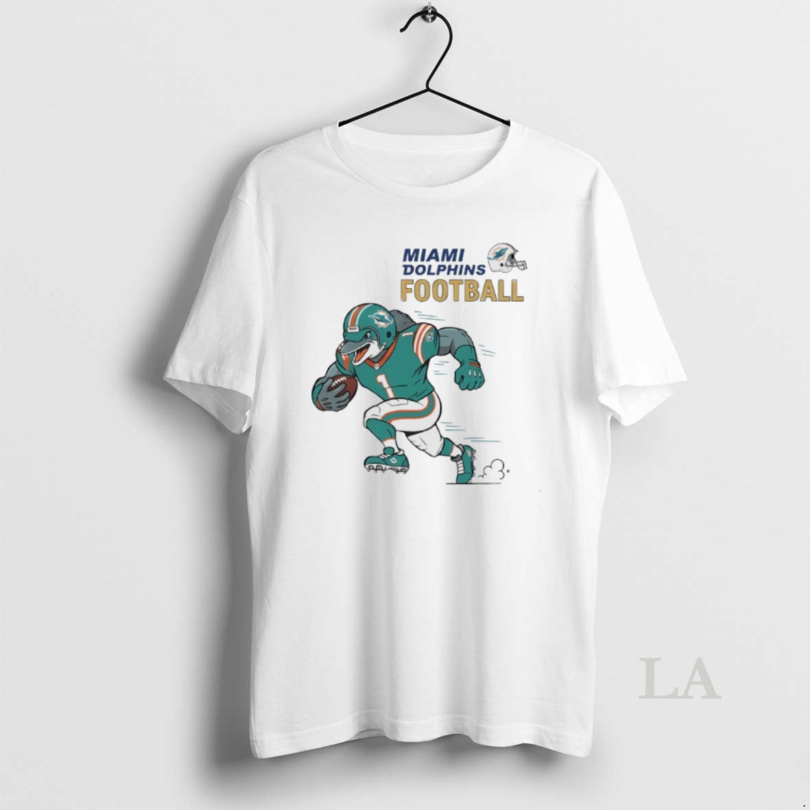 Original Miami Dolphins Football Aqua Rush Mascot