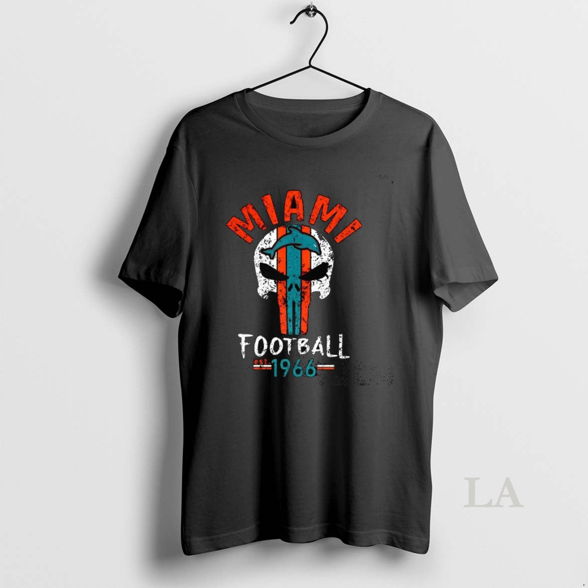 Original Miami Dolphins Football Est 1966 Skull Logo