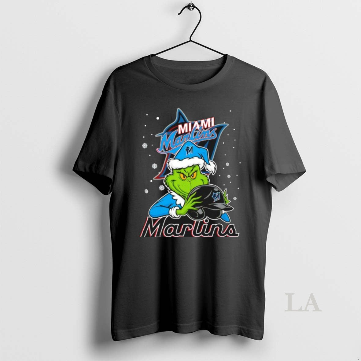 Original Miami Marlins Baseball Grinch Holding Helmet Christmas