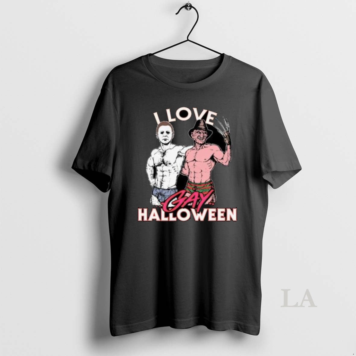 Original Michael Myers And Freddy Krueger I Love Gay Halloween
