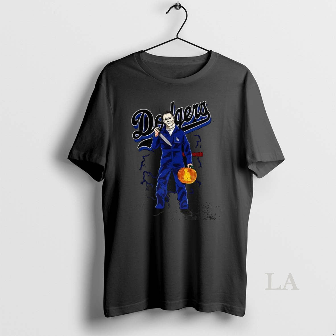 Original Michael Myers X Los Angeles Dodgers Mlb Halloween