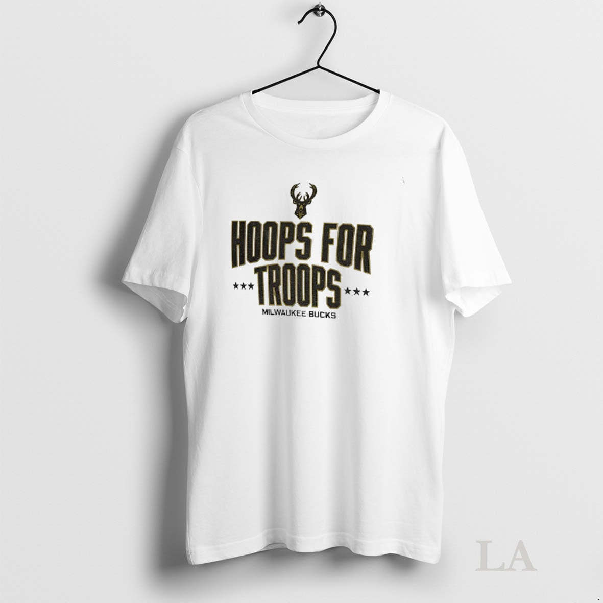 Original Milwaukee Bucks Basketball Nba Hoops For Troops Logo