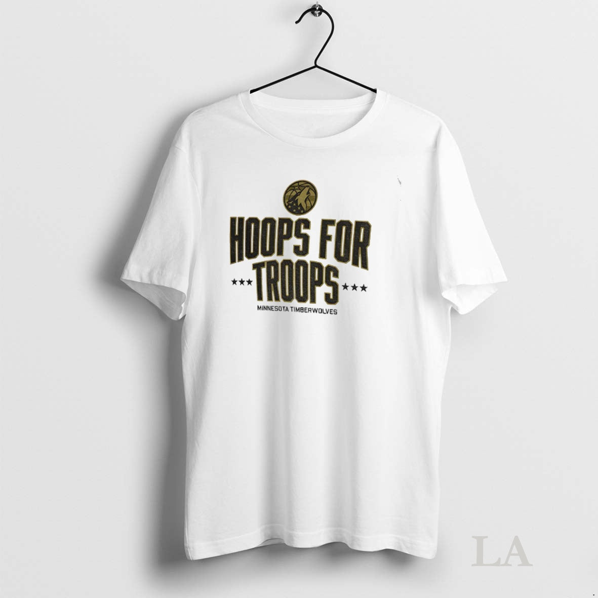 Original Minnesota Timberwolves Basketball Nba Hoops For Troops Logo