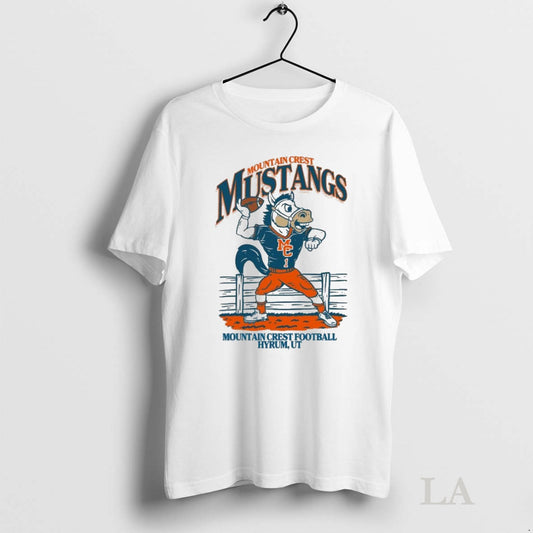 Original Mountain Crest Mustangs Football Mascot Hyrum Ut 2025 Tee Sweater