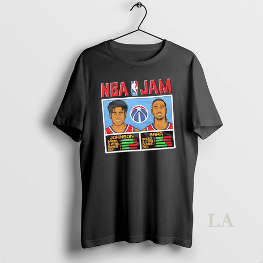 Original Nba Jam Cameron Johnson And Alex Sarr Washington Wizards Graphic