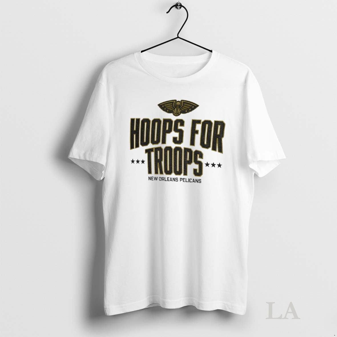Original New Orleans Pelicans Basketball Nba Hoops For Troops Logo