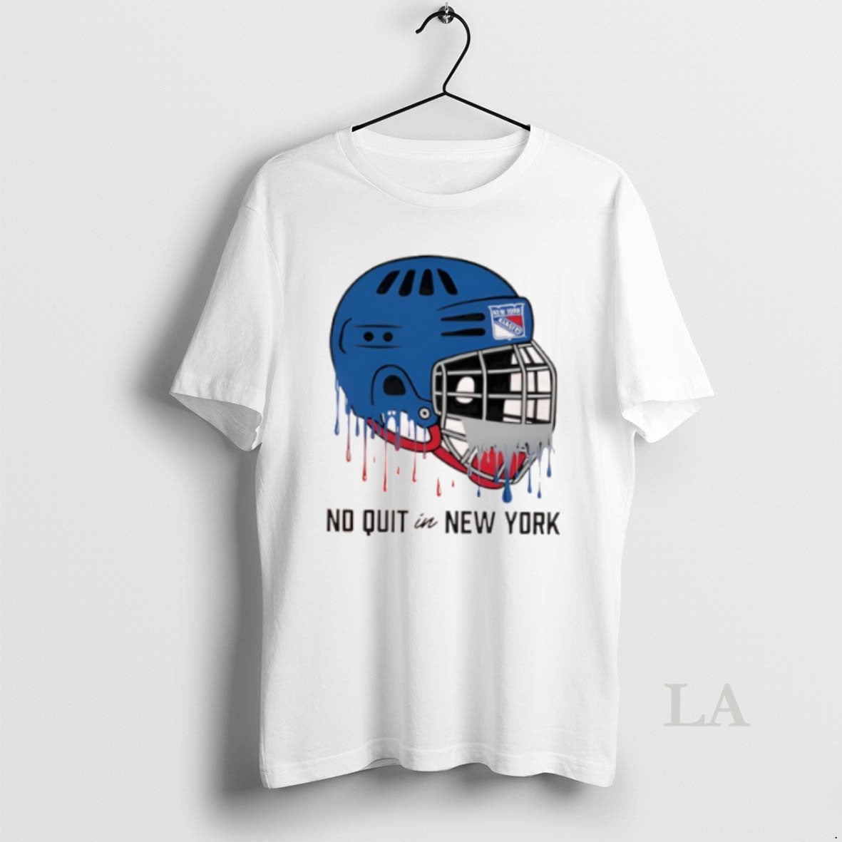 Original New York Rangers Chad Jake Drippy Helmet Graphic