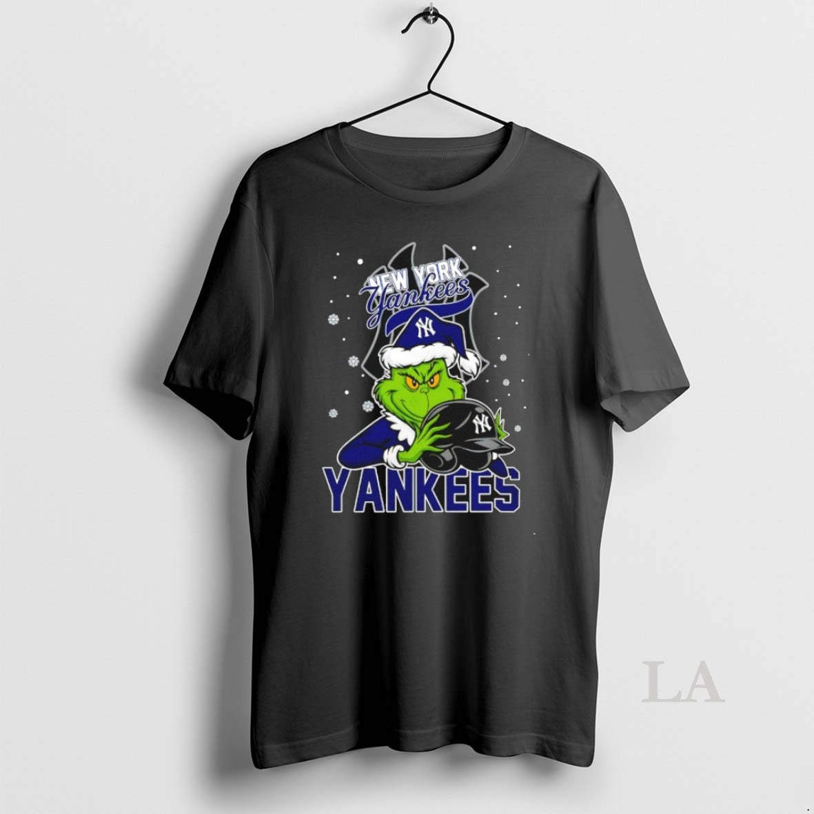 Original New York Yankees Baseball Grinch Holding Helmet Christmas