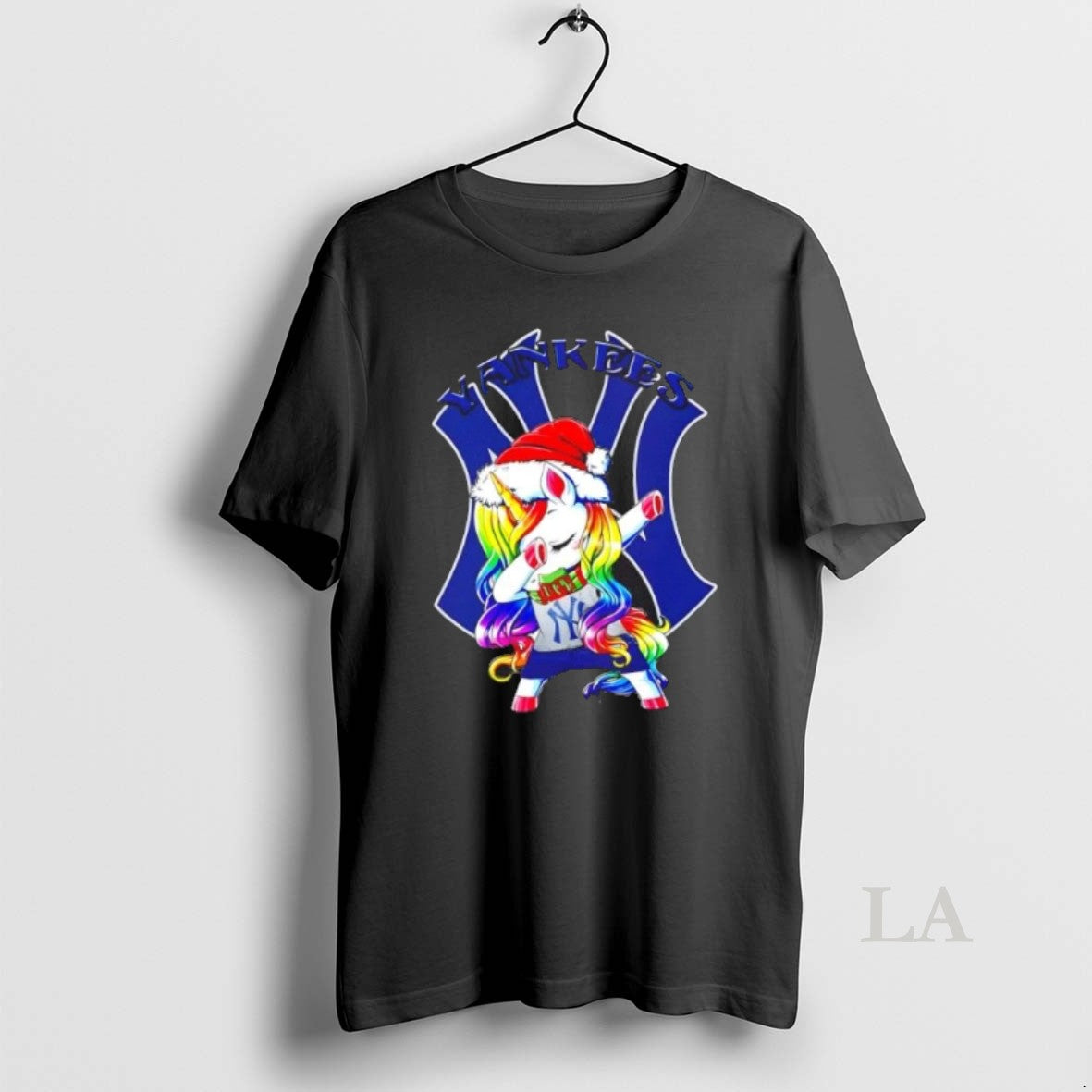 Original New York Yankees X Unicorn Santa Hat Dabbing Merry Christmas