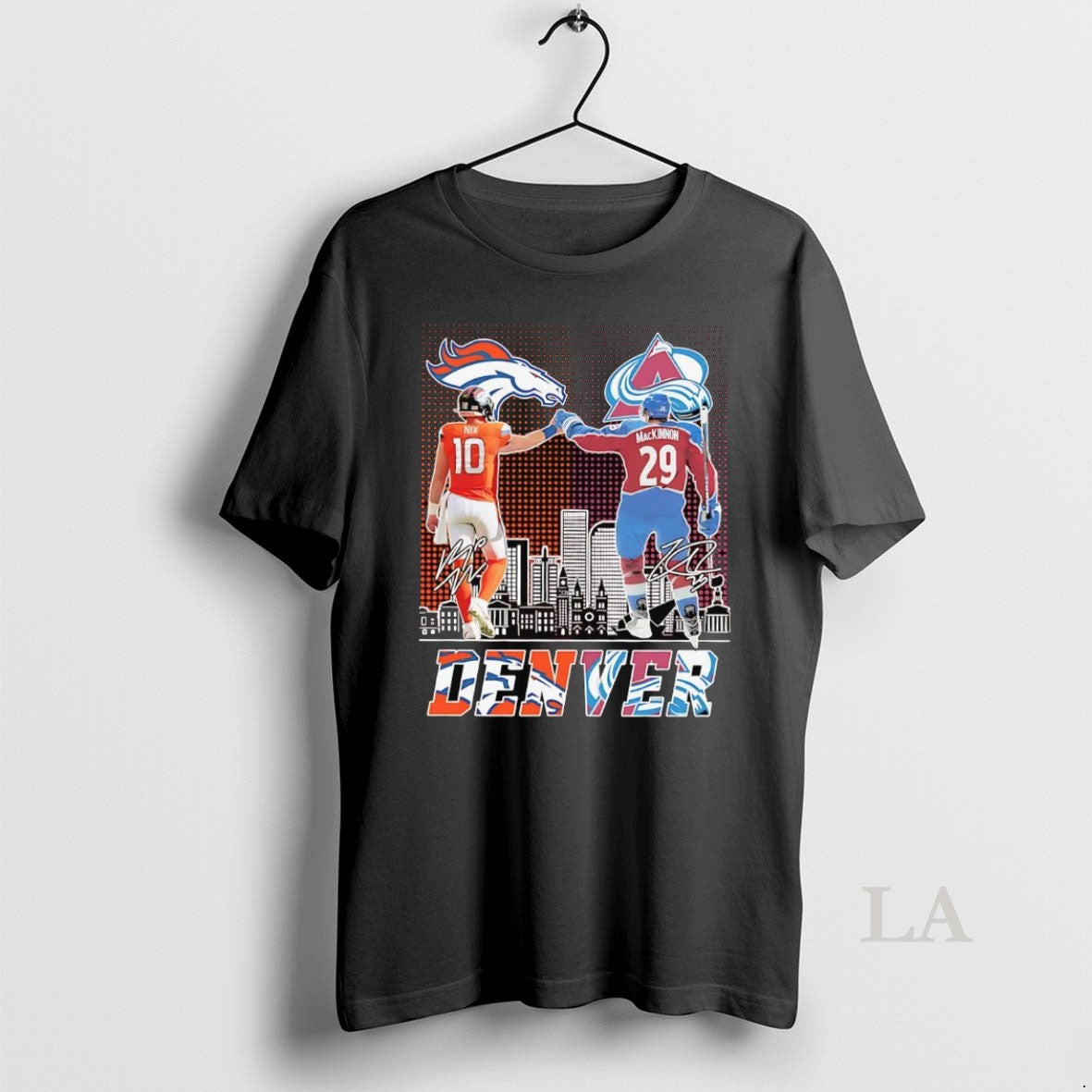 Original Nix And Mackinnon Fist Bump Denver City Skyline