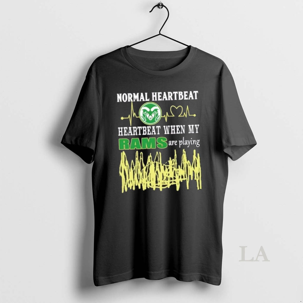 Original Normal Heartbeat Heartbeat When My Colorado State Rams Are Playing
