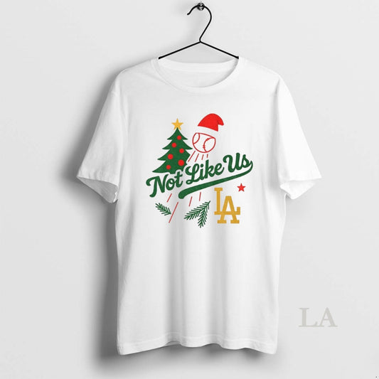 Original Not Like Us Santa Hat Los Angeles Dodgers Mlb Baseball Merry Christmas