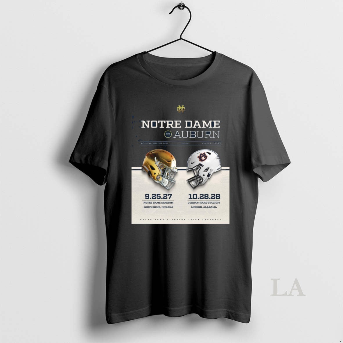 Original Notre Dame Fighting Irish Vs Auburn Tigers 9 25 27 South Bend Indiana 10
