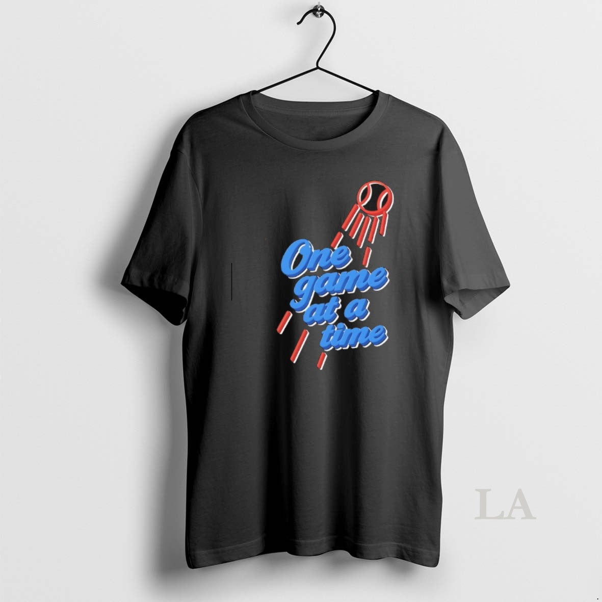 Original One Game At A Time Los Angeles Dodgers Parody Logo