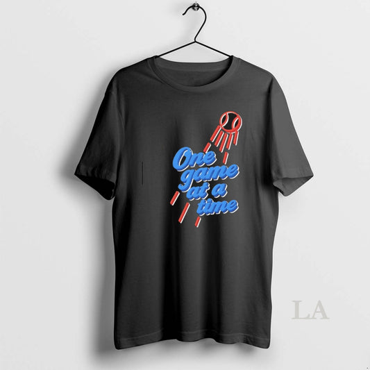 Original One Game At A Time Los Angeles Dodgers Parody Logo