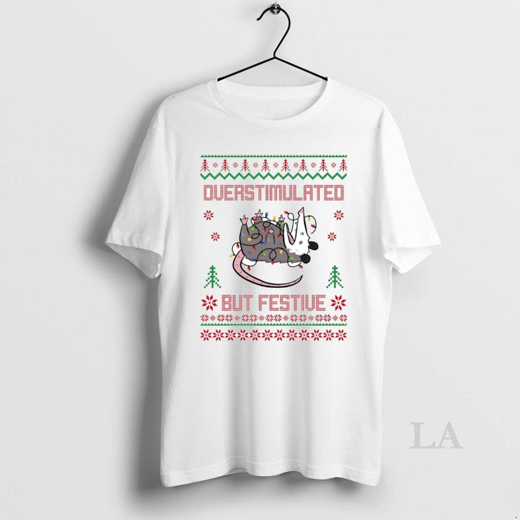 Original Opossum Overstimulated But Festive Christmas