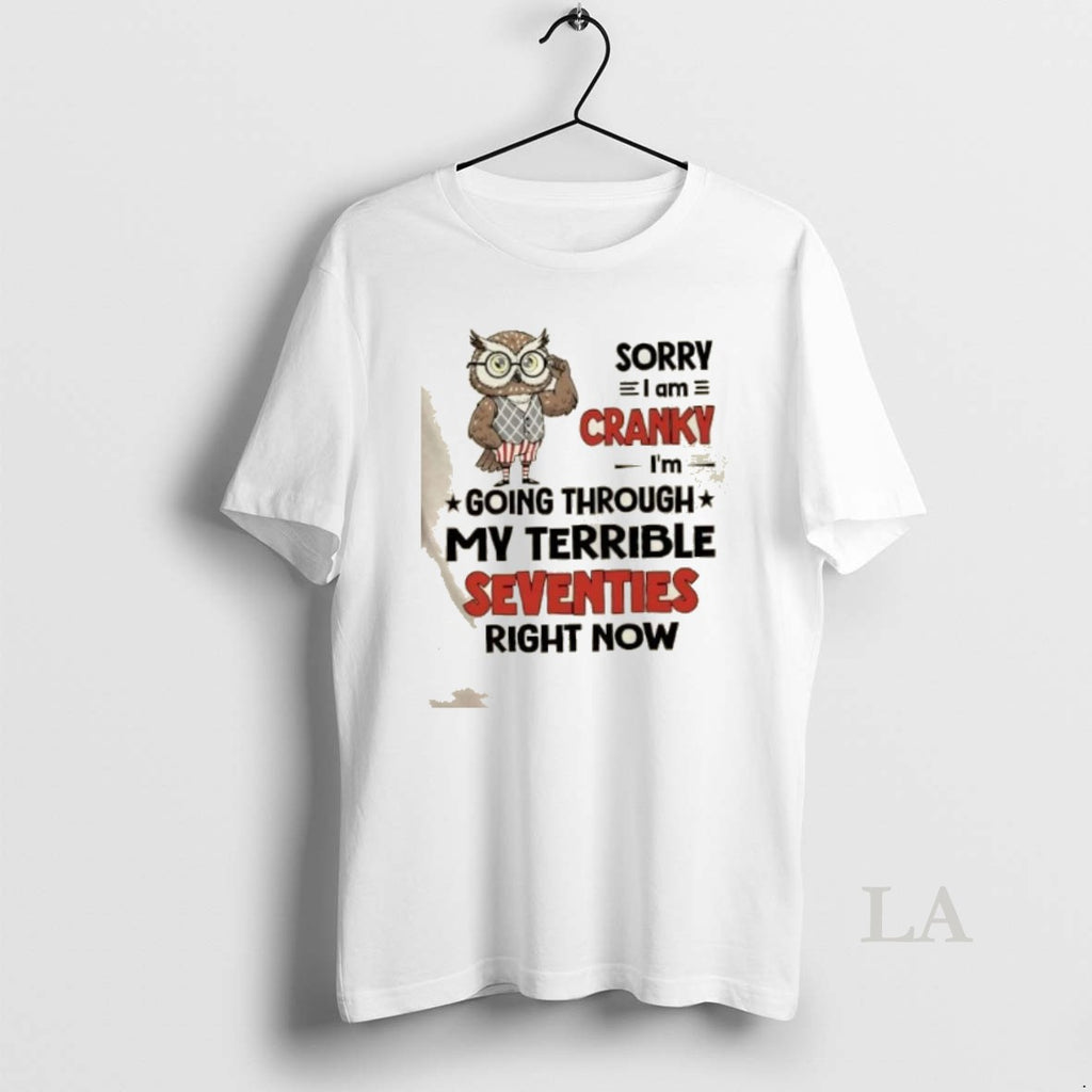 Original Owl Sorry I Am Cranky Im Going Though My Terrible Seventies Right Now