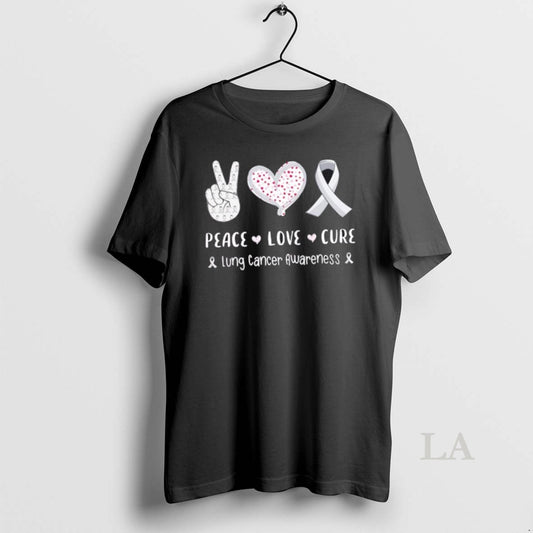 Original Peace Love Cure Lung Cancer Awareness
