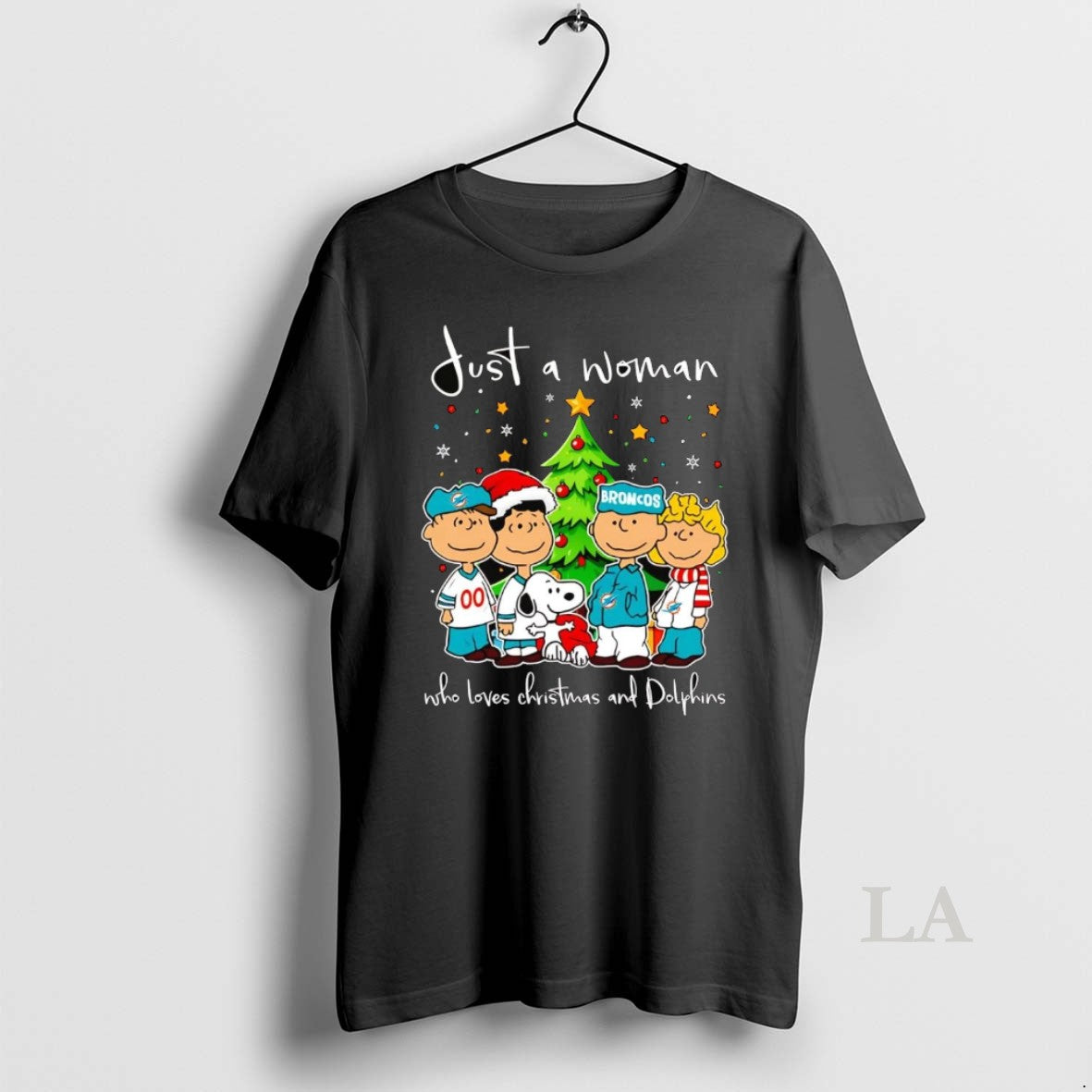 Original Peanuts Just A Woman Who Loves Christmas And Dolphins