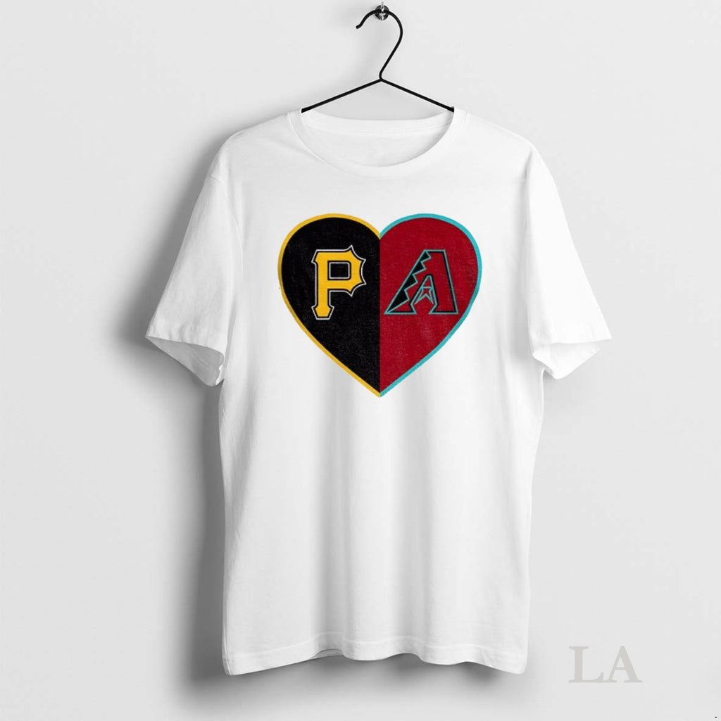 Original Personalized Split Heart Pittsburgh Pirates Vs Arizona Diamondbacks Logo