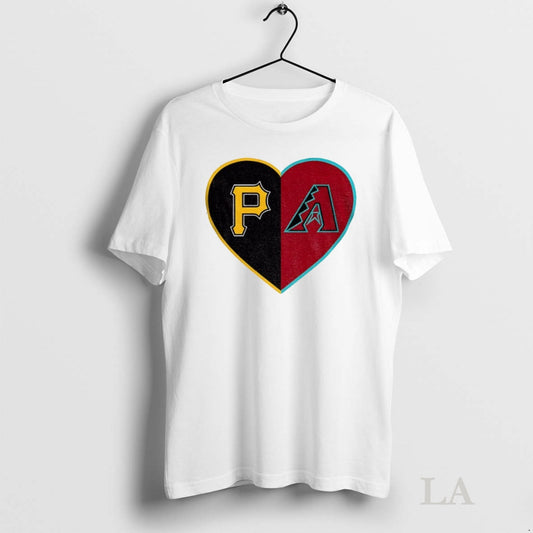 Original Personalized Split Heart Pittsburgh Pirates Vs Arizona Diamondbacks Logo
