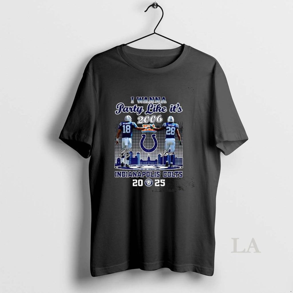 Original Peyton Manning Touch Hand Jonathan Taylor Colts I Wanna Party Like Its 2006
