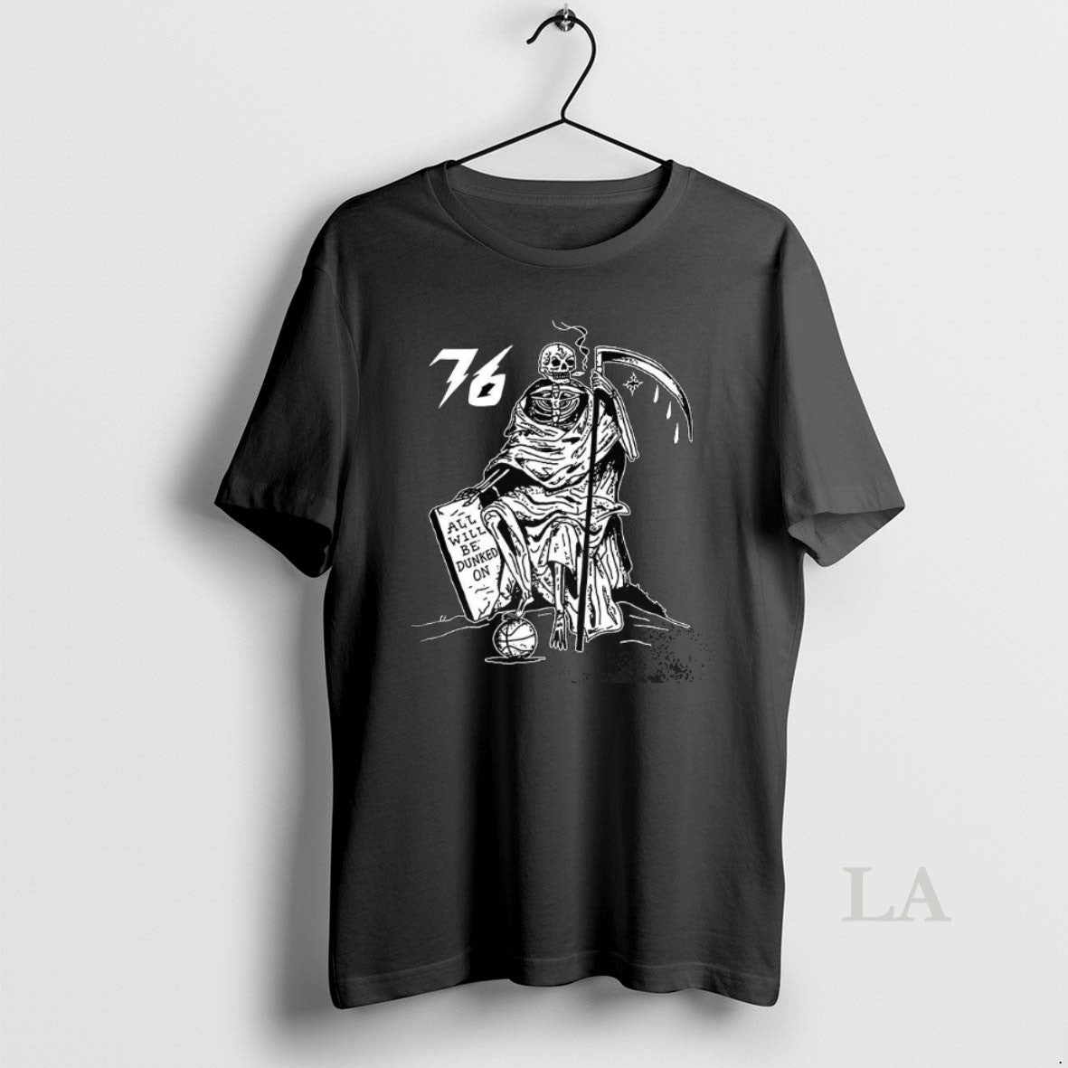 Original Philadelphia 76ers Basketball Grim Reaper All Will Be Dunked On
