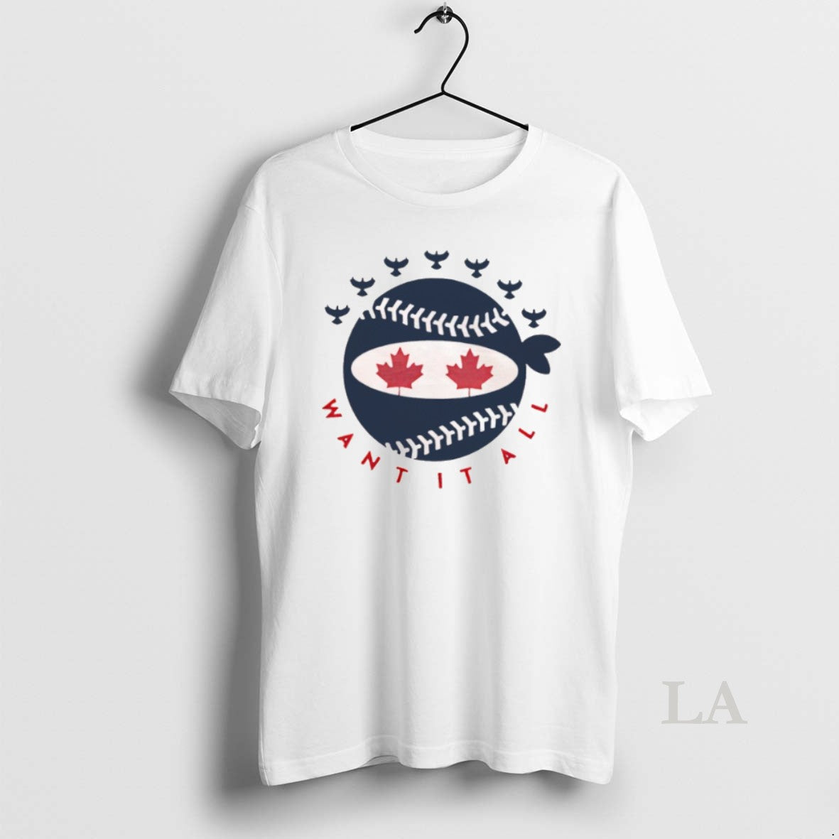 Original Pitching Ninja Red Maple Want It All Logo