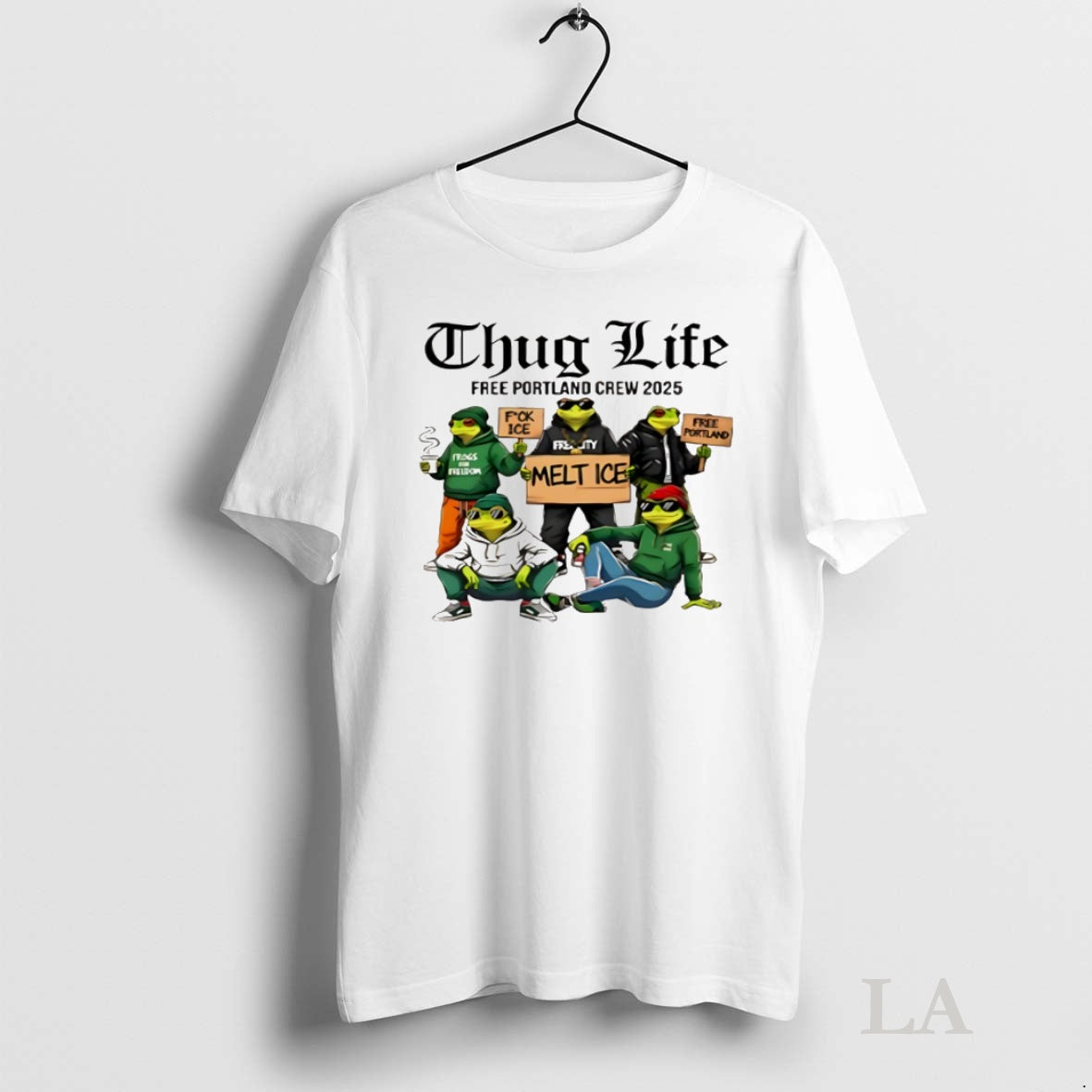 Original Portland Frog Thug Life Free Portland Crew 2025 Tee Sweater