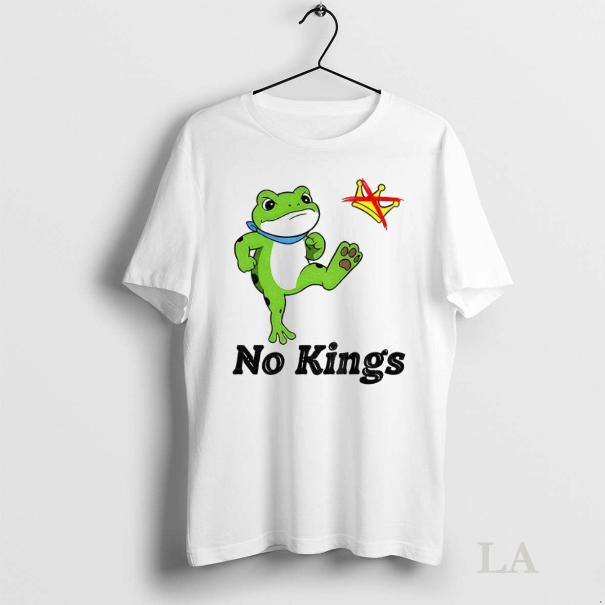 Original Portland Frog Kicks Crown No Kings Anti Trump Political