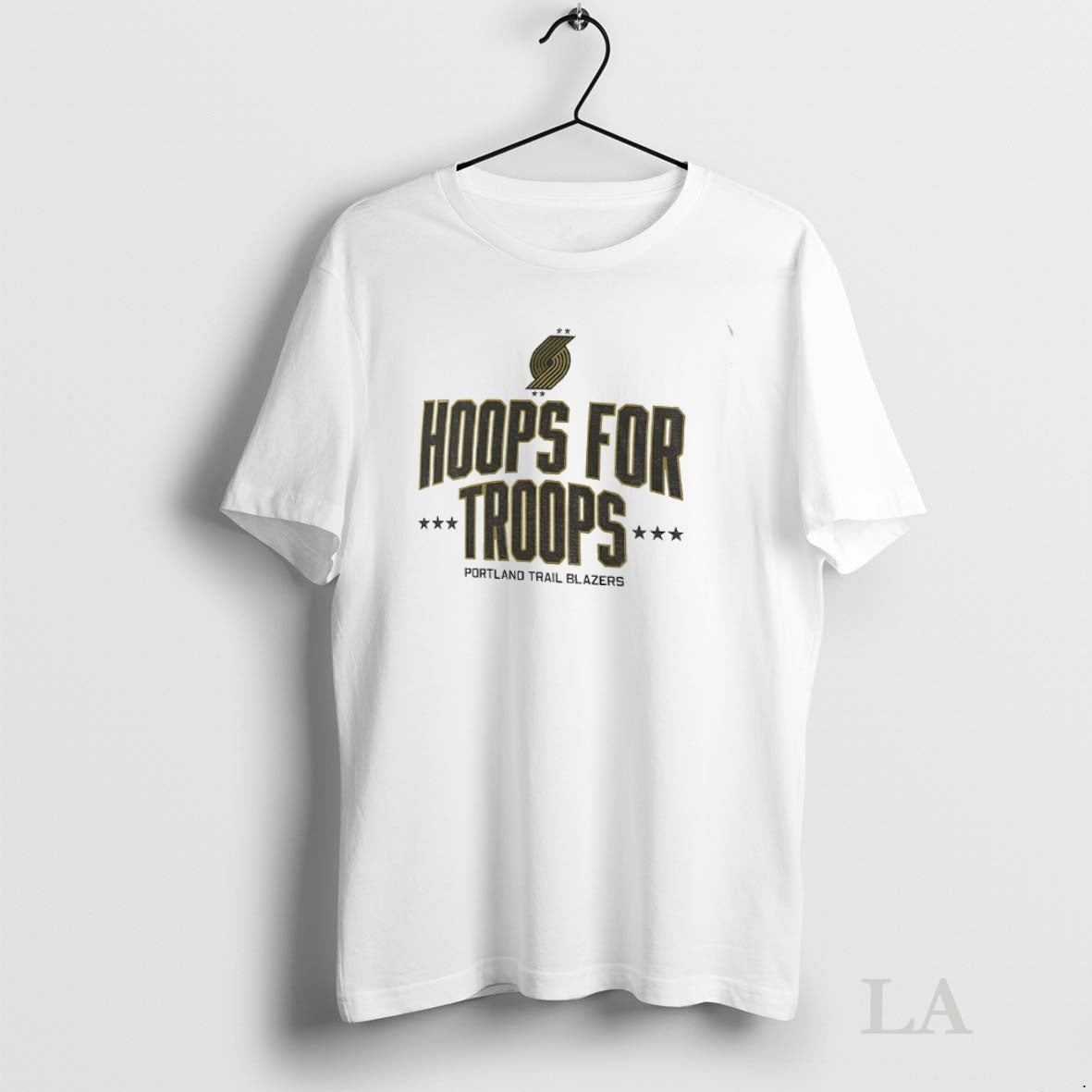 Original Portland Trail Blazers Basketball Nba Hoops For Troops Logo