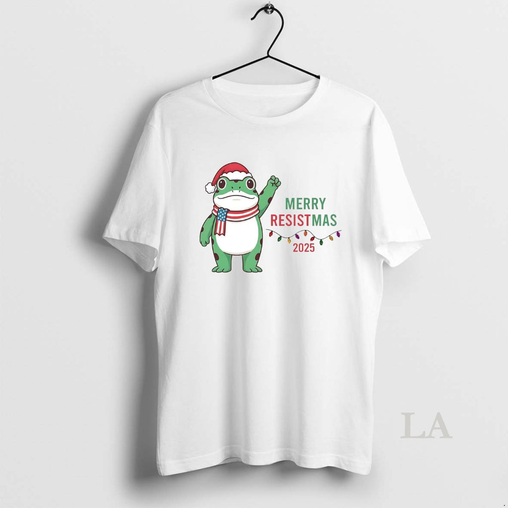 Original Portland Frog Merry Resistmas 2025 Christmas