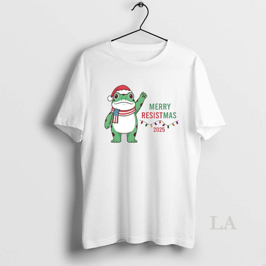 Original Portland Frog Merry Resistmas 2025 Christmas