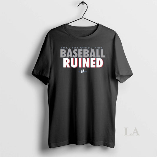 Original Qqgs9ycl Los Angeles Dodgers Mlb 2025 Back To Back World Series Champs Baseball Ruined