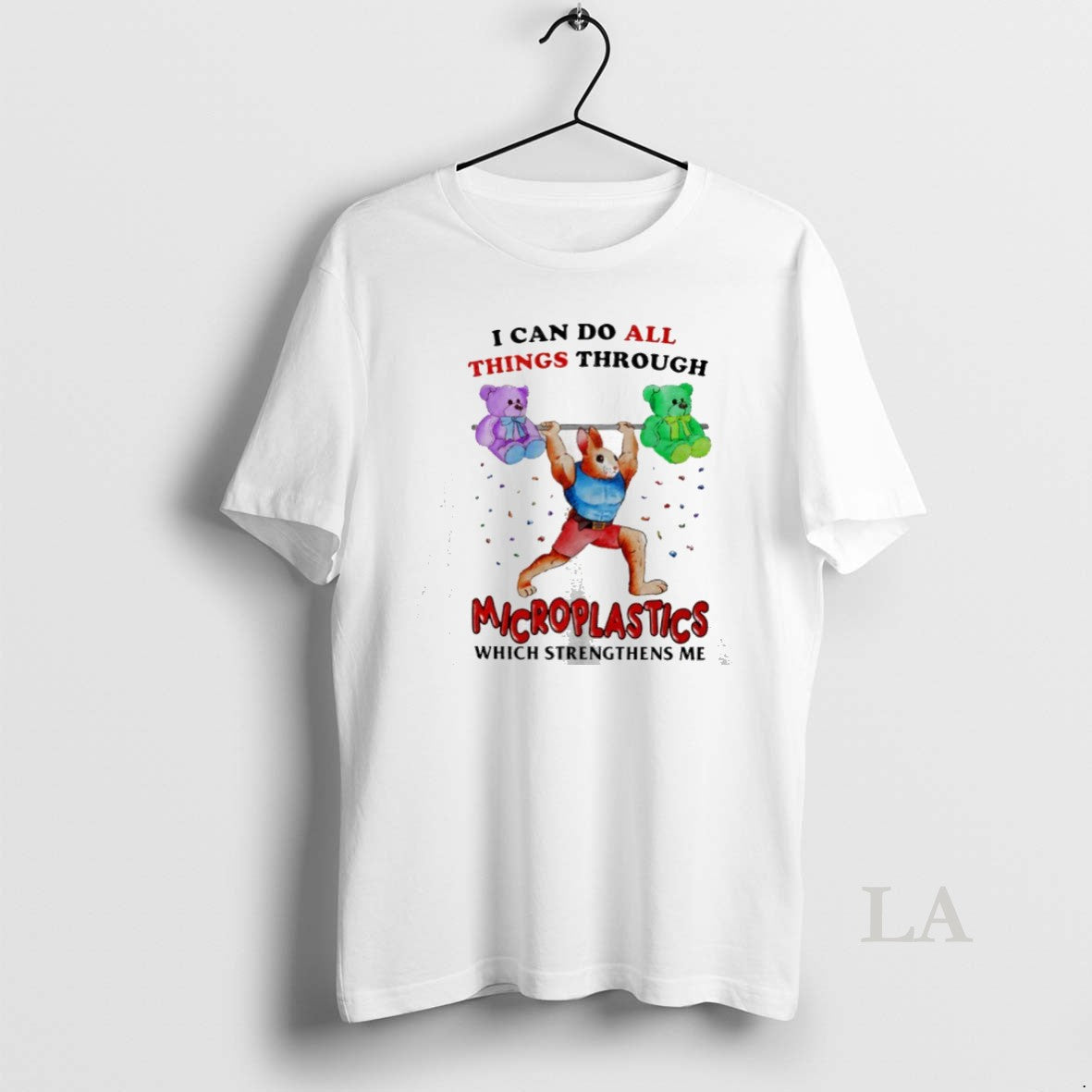 Original Rabbit Gymer I Can Do All Things Through Microplastics Which Strengthens Me