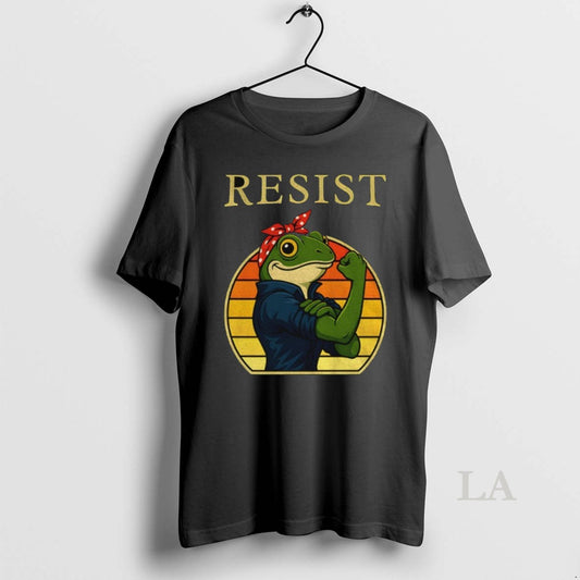 Original Resist Frog Portland Rosie The Riveter Funny Political