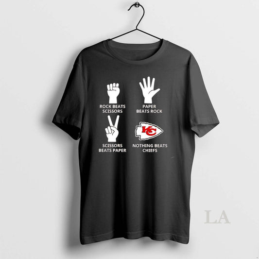 Original Rock Beats Scissors Paper Beats Rock Scissors Beats Paper Nothing Beats Chiefs