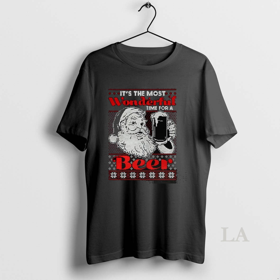 Original Santa Claus Wonderful Time For A Beer Christmas