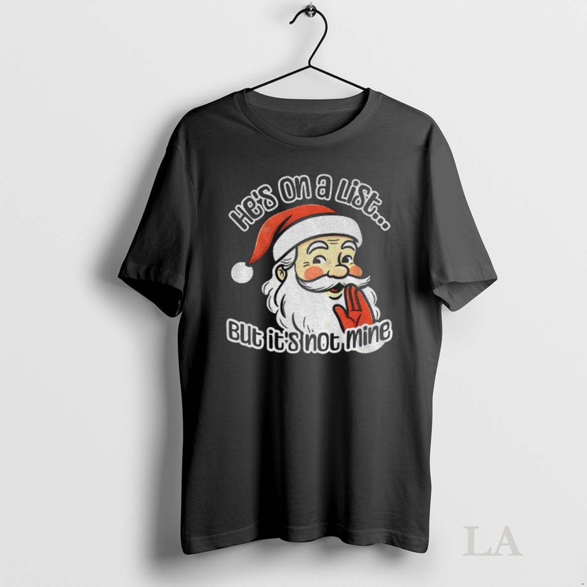 Original Santa Epstein List Hes On A List But Its Not Mine Christmas