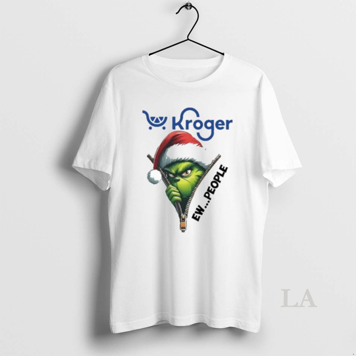 Original Santa Grinch Kroger Logo Ew
