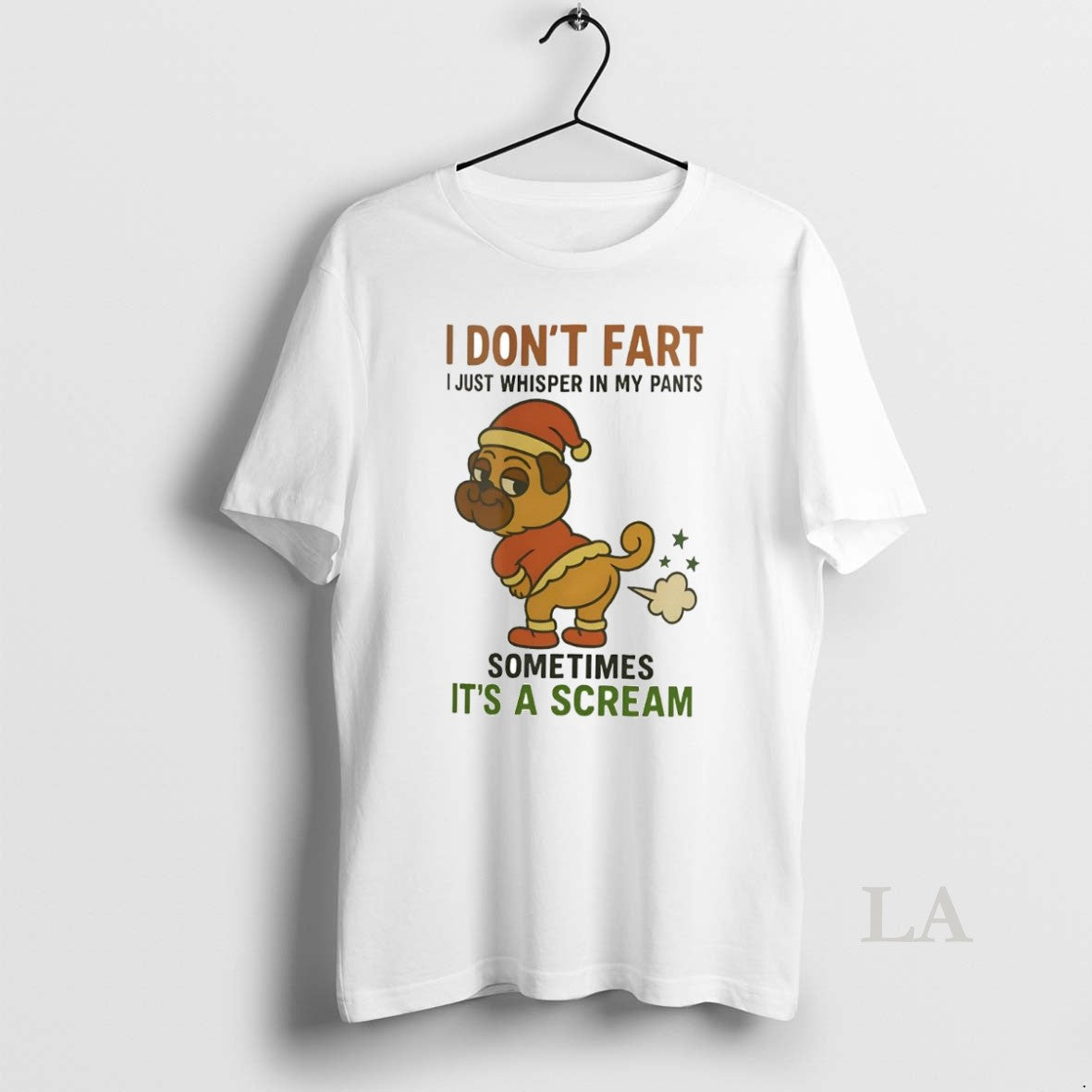 Original Santa Pug I Dont Fart I Just Whisper In My Pants Christmas