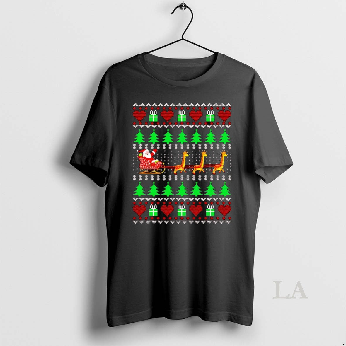 Original Santa Riding Giraffe Ugly Christmas
