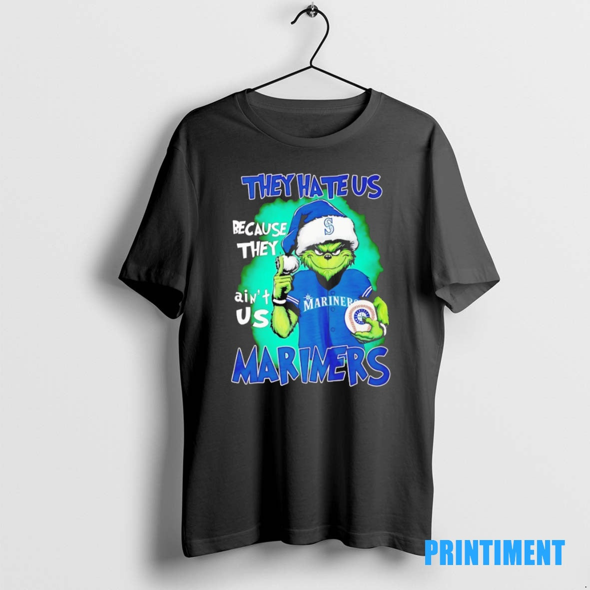 Original Seattle Mariners Grinch They Hate Us Because They Aint Us Tee Sweater