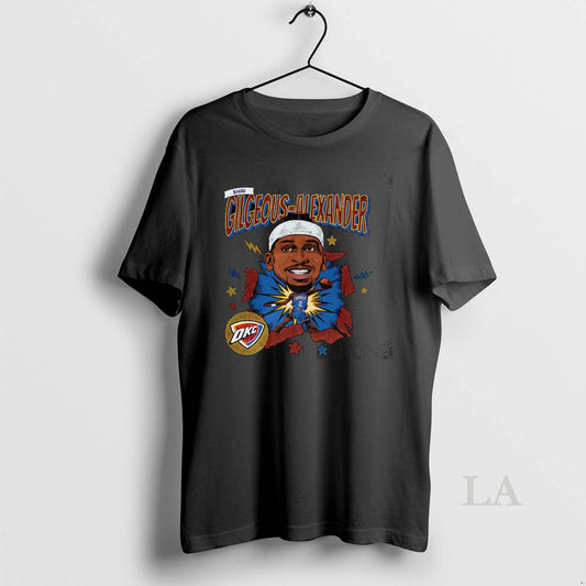 Original Shai Gilgeous Alexander Oklahoma City Thunder Basketball Caricature Retro Player
