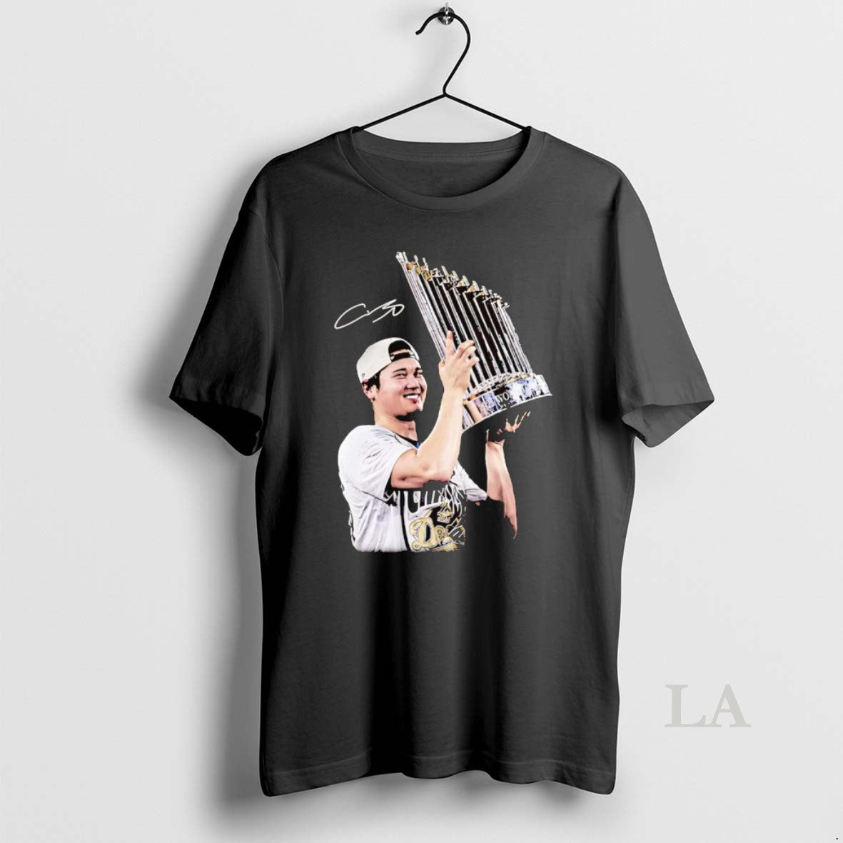 Original Shohei Ohtani Holding 2025 World Series Trophy
