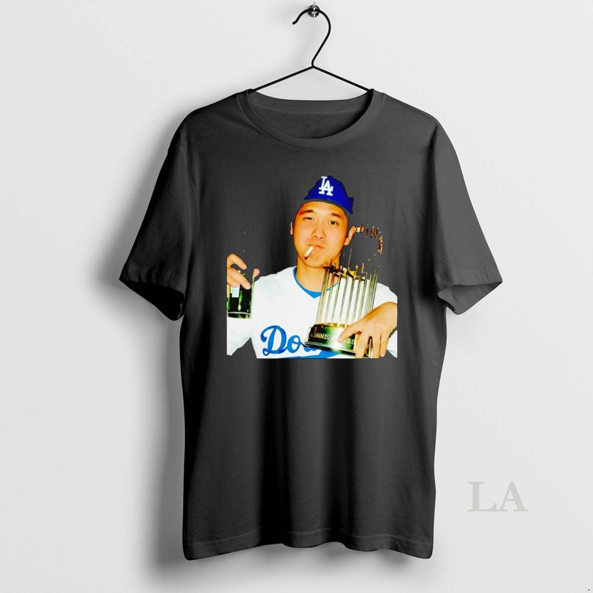Original Shohei Ohtani Smoking Trophy 2025 Dodgers Champion