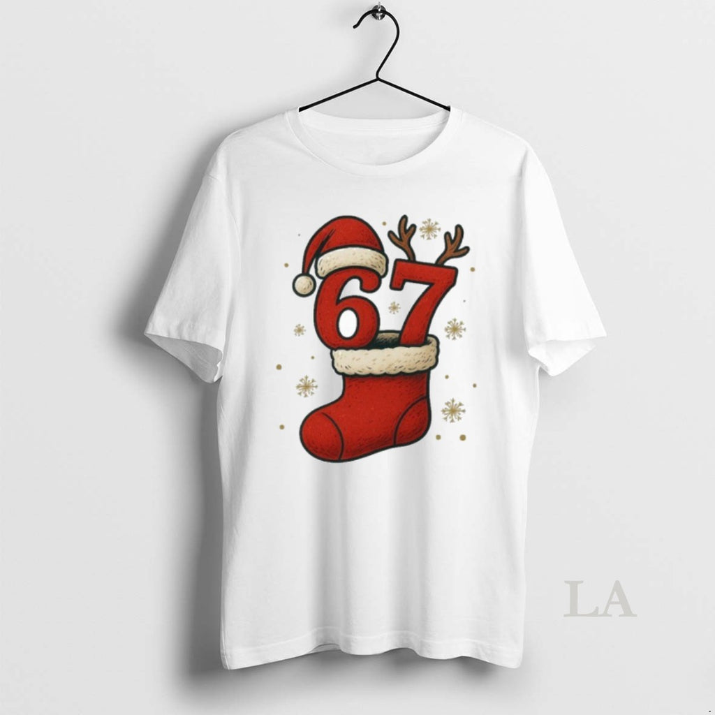 Original Six Seven Christmas 67 Stocking Santa Reindeer